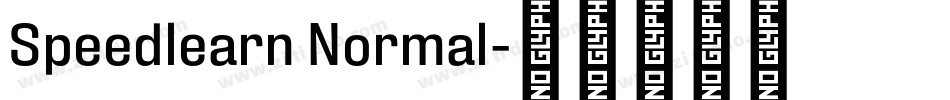 Speedlearn Normal字体转换